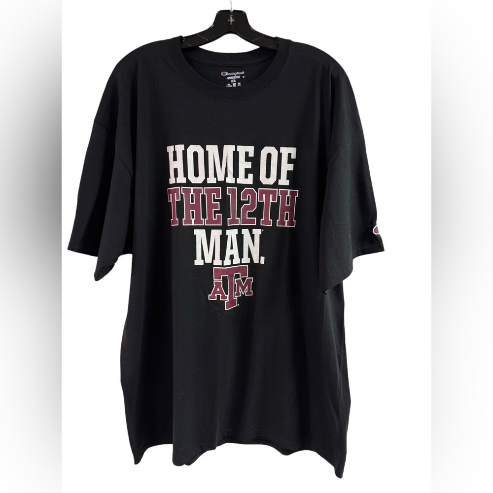 Champion Black Texas A&M Aggies 12th Man T-Shirt Size 2XL